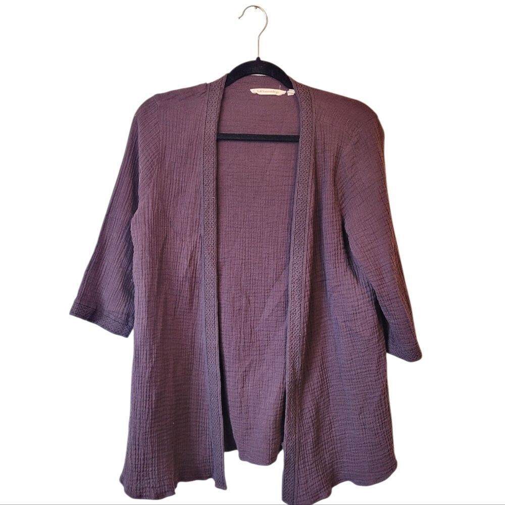 Soft Surroundings Women's Brown Open Front Kimono Size MP